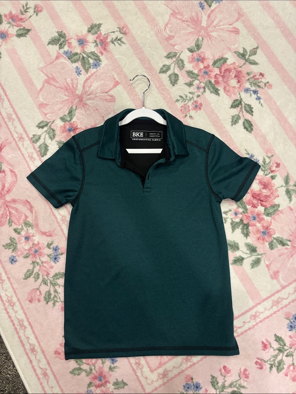 Boys BKE Deep Teal Short Sleeve Polo